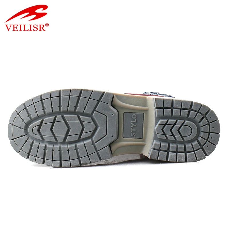 Outdoor faux leather upper fashion mid top footwear winter men boots