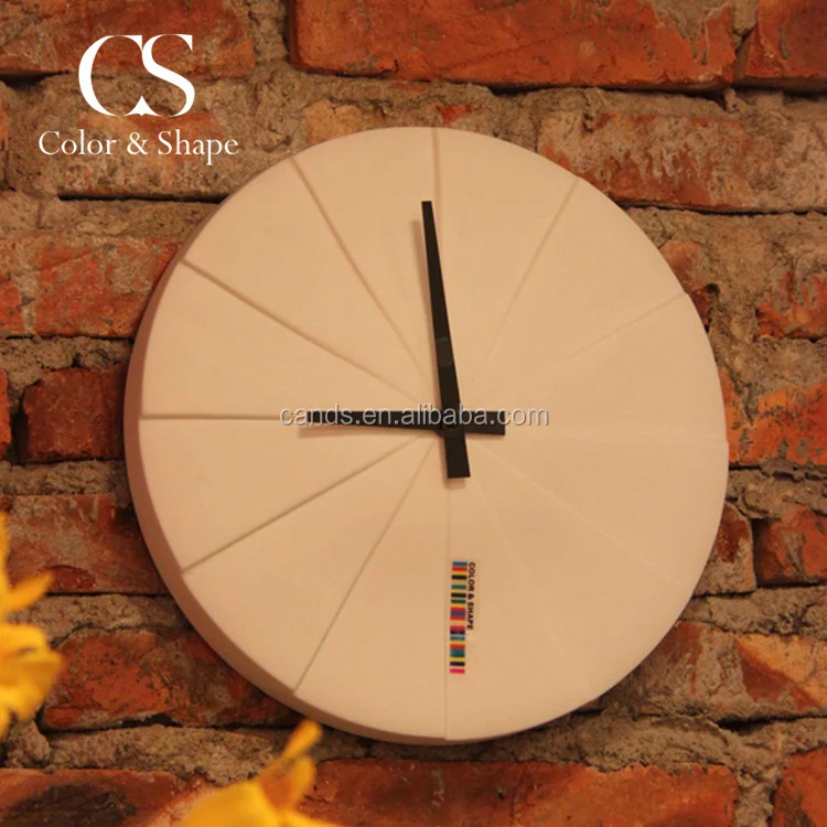 Cheap price customized round matte white porcelain wall clock art craft design nordic style wall clock