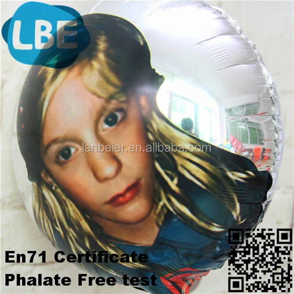 18 inches customized mix color photo printing balloon