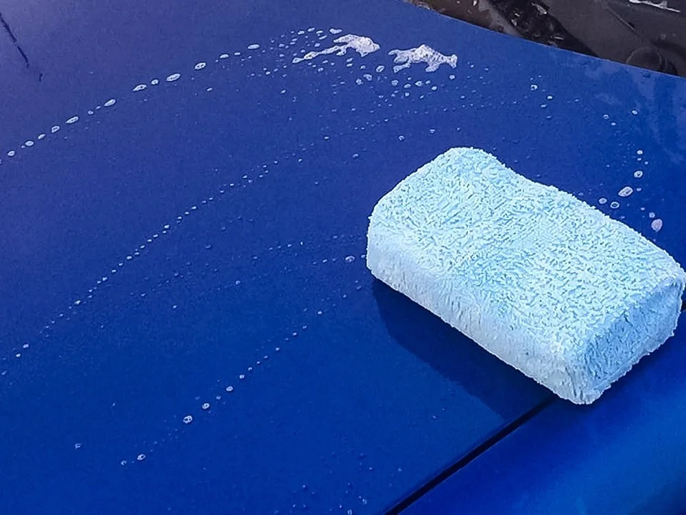 Ultra Soft Blue Non-Abrasivecar Washing Cleaning Kitchen Microfiber Magic Sponge