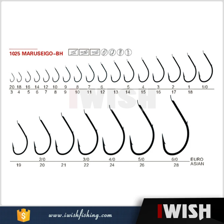 Fishing Tackle Barbed Hook MARUSEIGO Non Rigged Hook Fishing Hook Shark