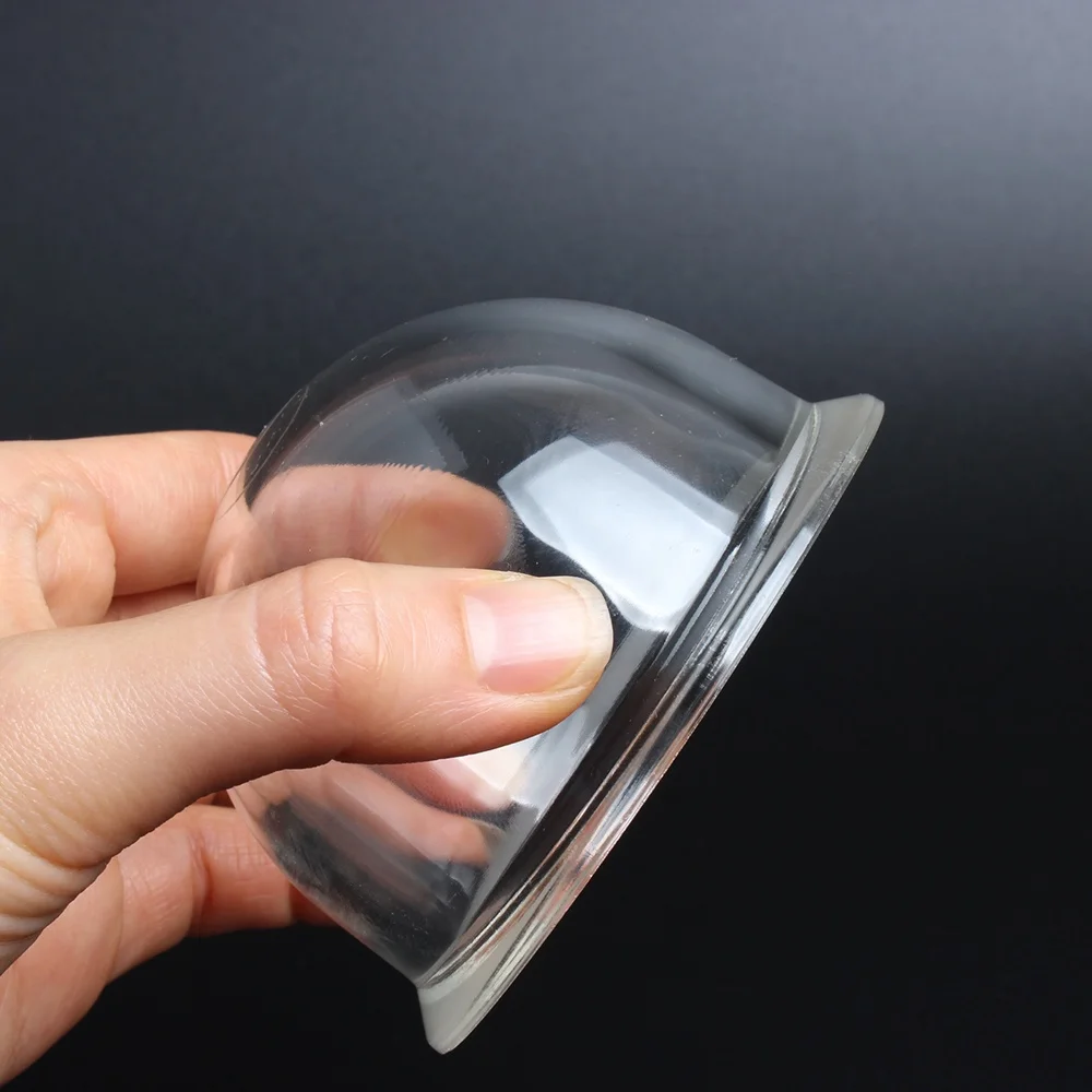 High quality pressed clear tempered glass lamp cover / Clear Explosion Proof  borosilicate half round glass lampshade