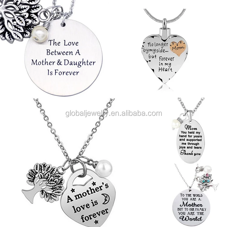 
My Family Tree Charms Necklace Crystal Necklace Mother Gifts Pendant 