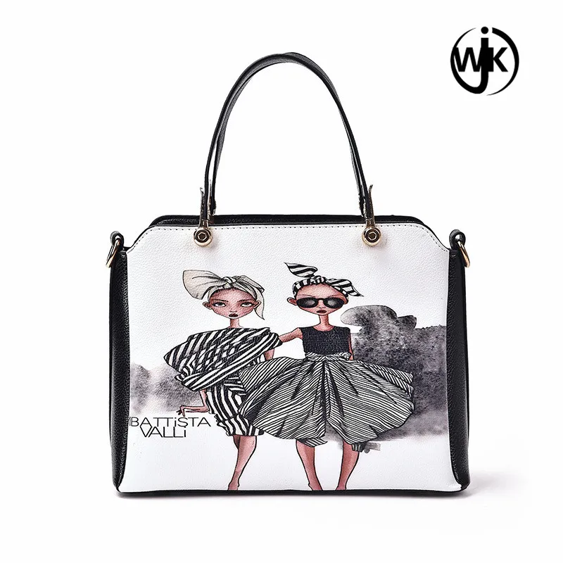 OEM women tote bag wholesale wholesale handbag suppliers custom printing cartoon girl tote bag