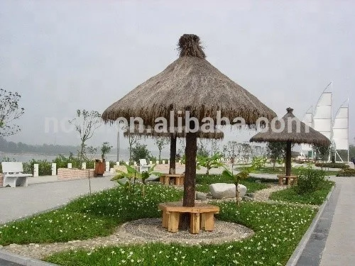 HDPE Artificial palm synthetic thatch roof tiles