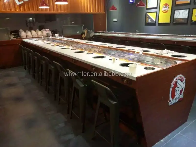 Конвейер для суши для кафетерия, конвейерная машина для горячего горшка