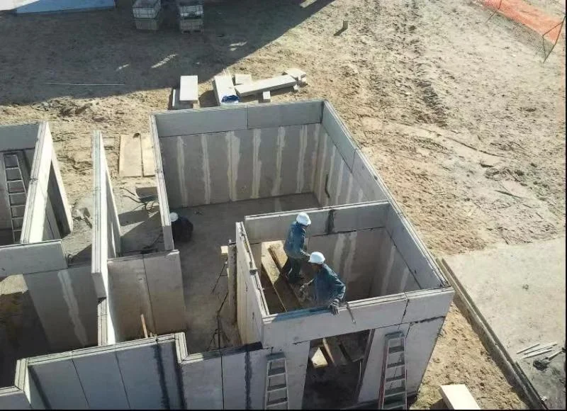 Easy Installation And Light Weight Prefabricated Fiber Concrete Sandwich Panel House