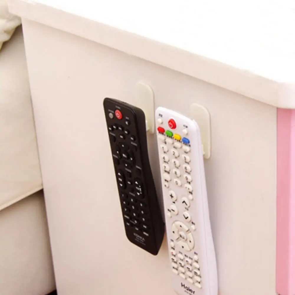 High Quality Plastic Hooks Sticky Hook Set TV Air Conditioner Remote Control Key Practical Wall Storage Holder