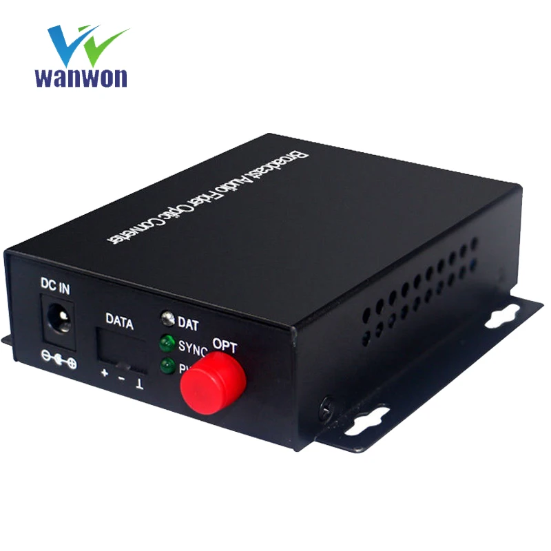 4 Audio Over FC Fiber optic Extender Converters for Broadcast system (Tx/Rx) Kit