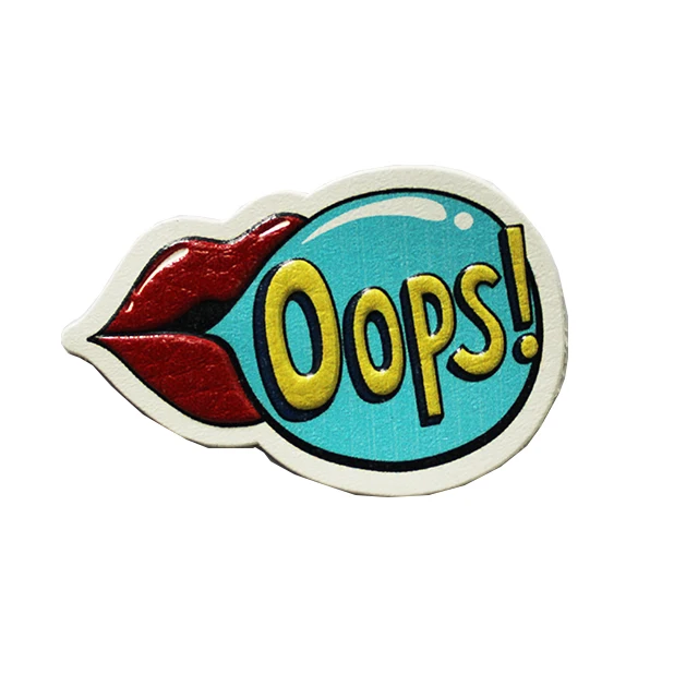 cute fun pu leather sticker label patch