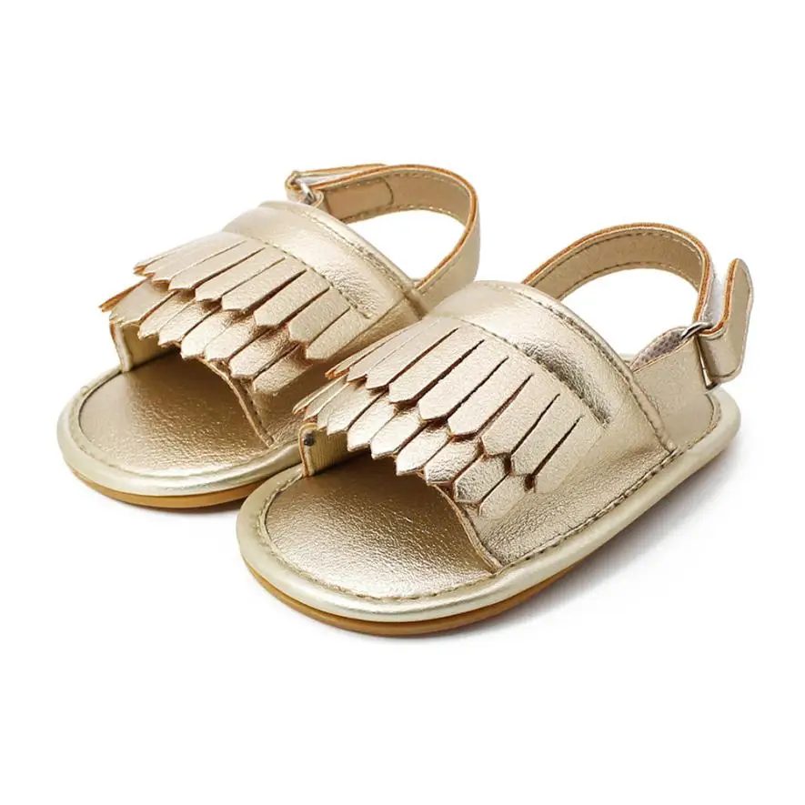 Baby Sandals Tassel Toddler Princess First Walkers Girls Kid Casual Shoes PU Leater Skirt female baby