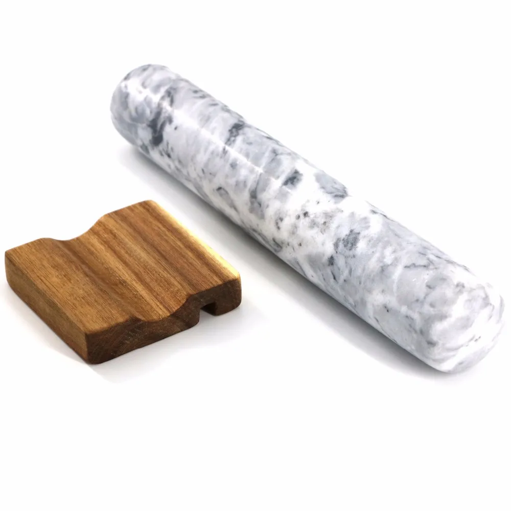 Скалка под мрамор 12 дюймов с многофункциональной деревянной основой, 30 см, каменные инструменты для выпечки
