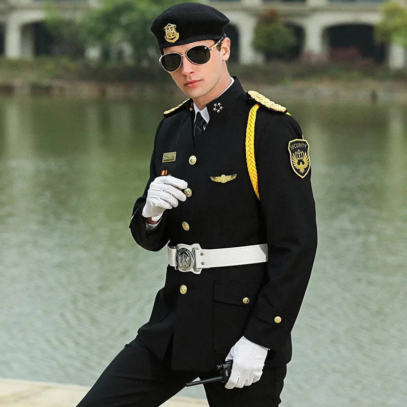 Design Black Color Security Guard Uniforms For Sale
