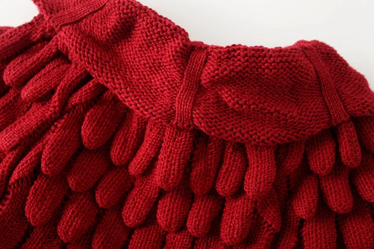 
S10063B Spring and autumn hollowed-out knitted girls sweater 