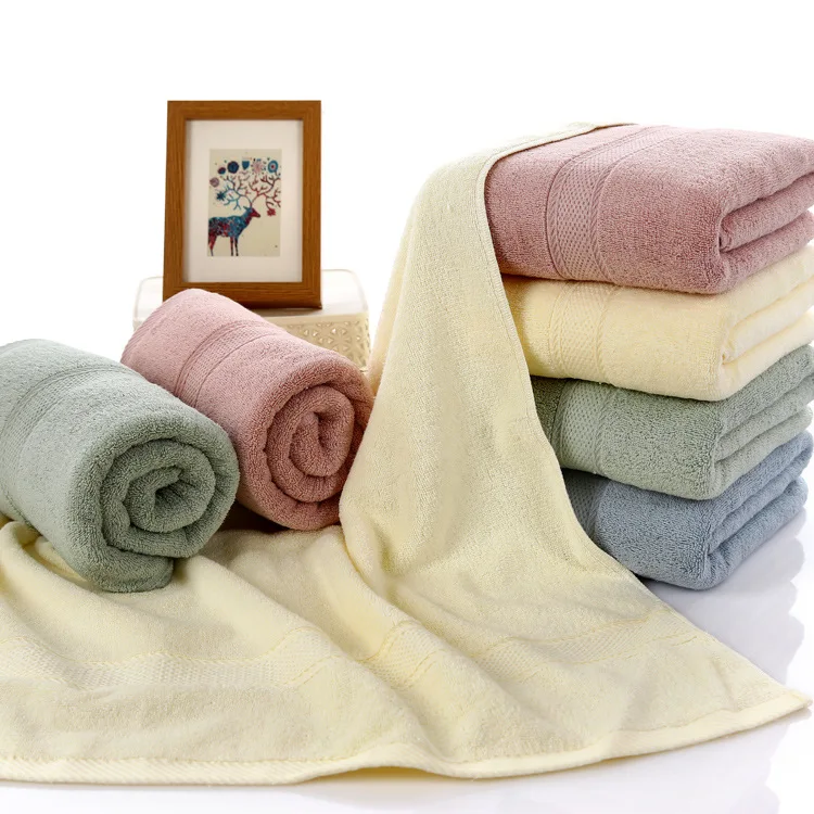 Alibaba Китае Обычай Сплошной Цвет Хлопка Добби Банные Полотенца