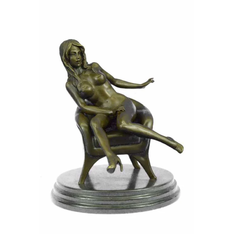 Antique Home Decor Sexy Bronze Lady Nude Picture Nude Lady Statue