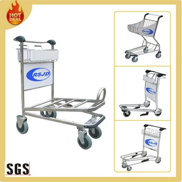 Высокая загрузка из нержавеющей стали аэропорт тележки корзина