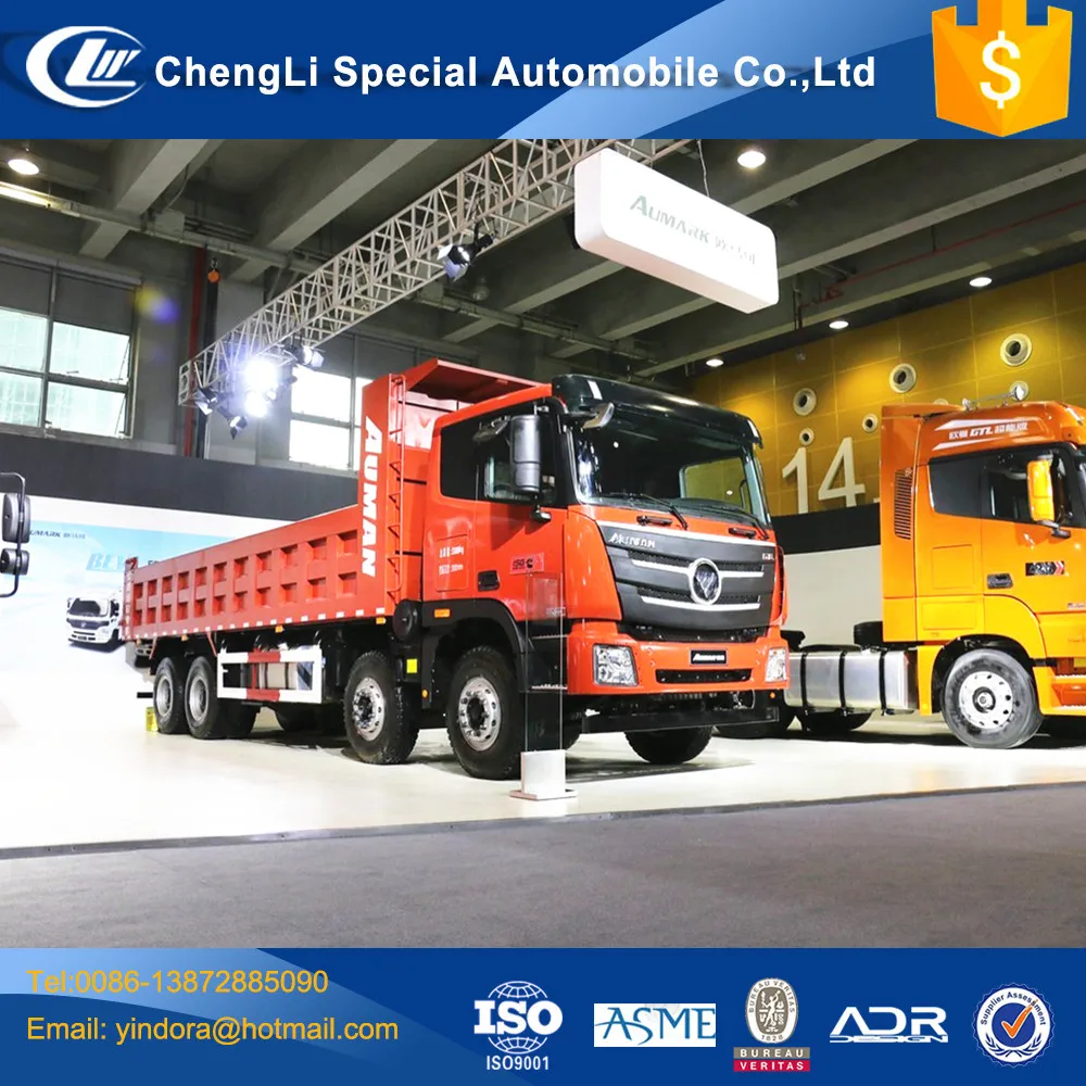 Hydraulic Cylinder 28 Cubic Meters Foton 12 Wheel Sand Dump Truck