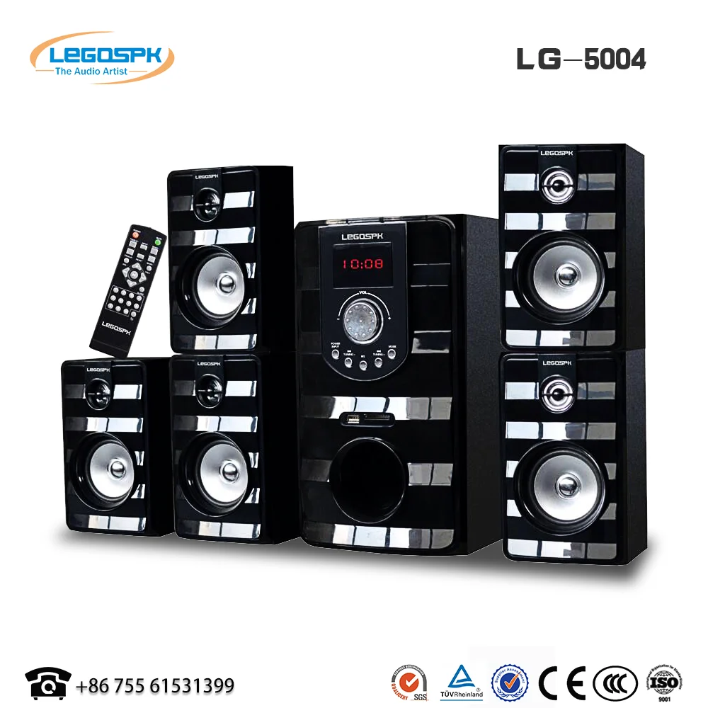 Заводская поставка 5,1, мультимедийный компьютерный динамик, деревянный сабвуфер, динамик