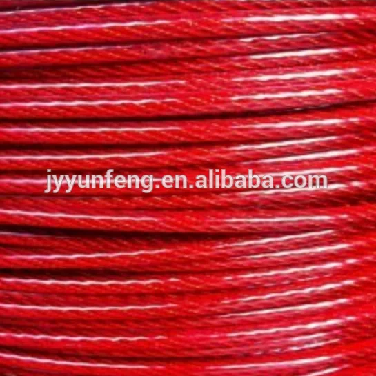 6 мм PA/PU/PVC/нейлон/ПП оцинкованный стальной трос, кабель из нержавеющей стали