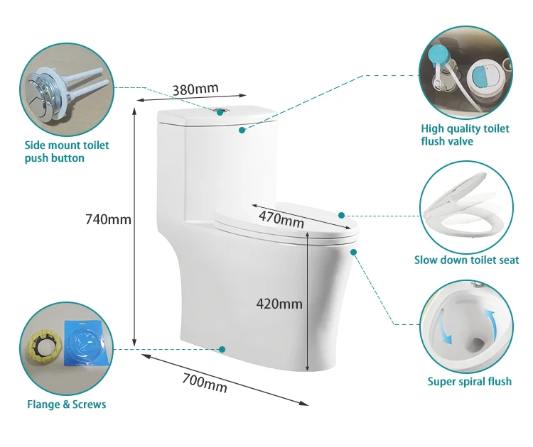 Water saving modern bathroom sanitary ware low price floor install ceramic siphon toilet