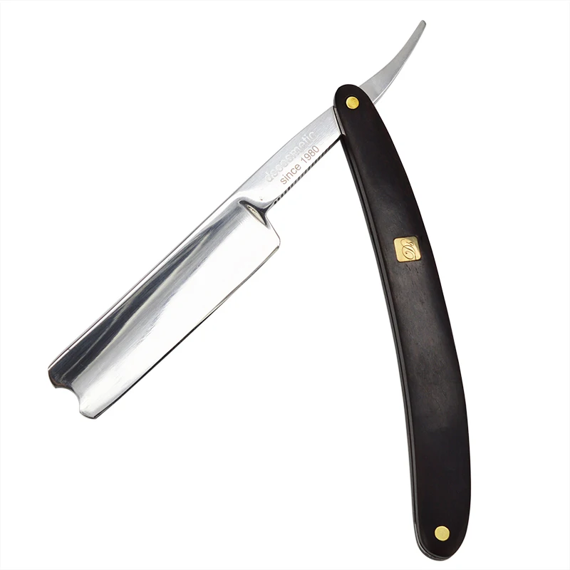 men black sandalwood wood handle straight shaving razor shaving knife Shaving barber shaver razor stainless steel straight edge