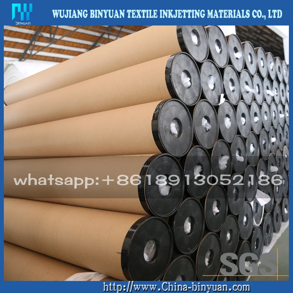 Glossy Wide-width silver-back polyester inkjeting canvas roll