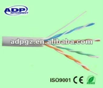 CE ROHS сертифицированных 24/26/28AWG BC / CCA 305м UTP 4P Lan Cat5e кабель, сетевой кабель производитель