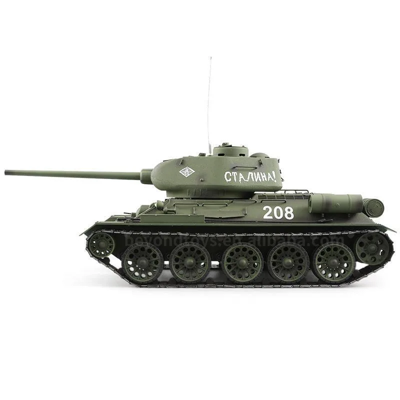 Heng Long 2.4Ghz Radio Control 1/16 Russian T-34 RC Battle Tank with Smoke & Sound