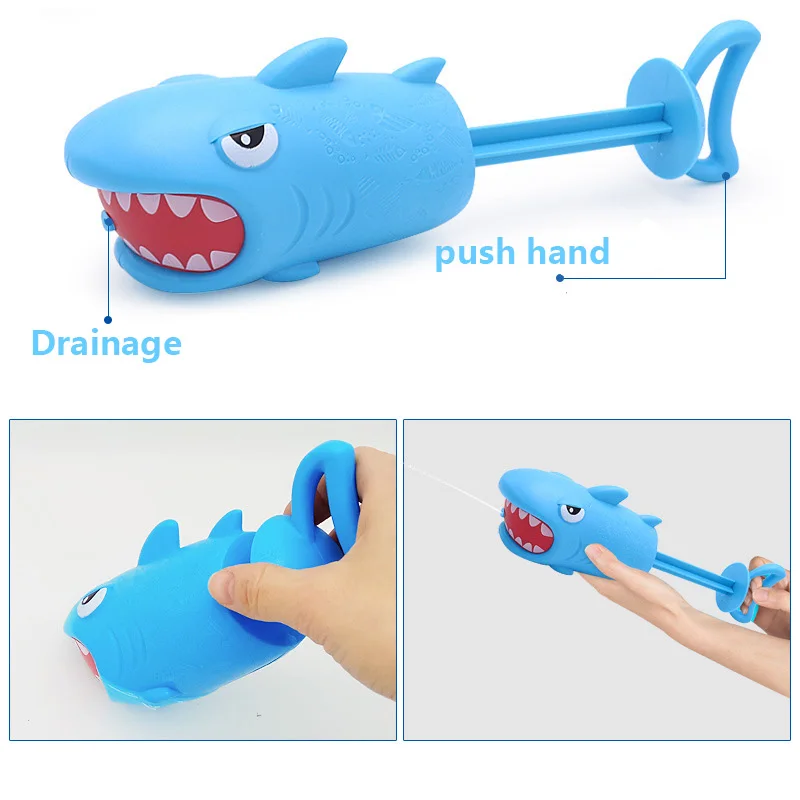 outdoor summer toy shark plastic toy water gun toy