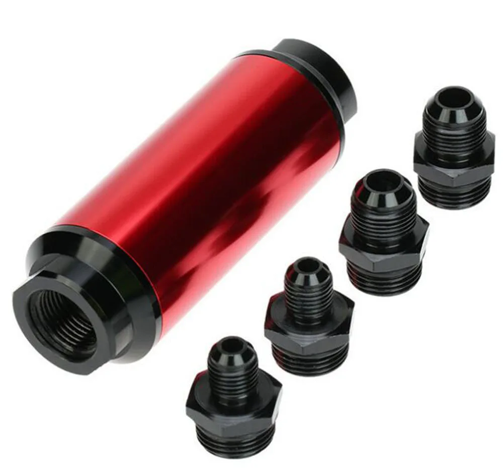 Автомобиль ремонт 44 мм топливный фильтр AN6/AN8 интерфейс бензиновый фильтр сетчатый фильтр из нержавеющей стали