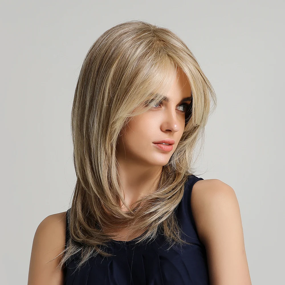 Парик блонд BVR, цветные синтетические Короткие парики блонд, дешевые парики из синтетических волос для женщин