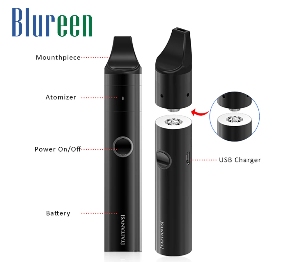 
Good quality 510 ceramic heating element wax dry herb wax vaporizer wholesale shenzhen 