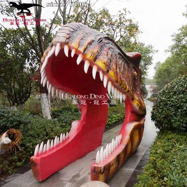 Вход динозавра из стекловолокна на заказ