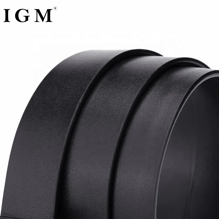 Top Brand Men Business Used Slim 100% Plain Cow Full Grain Automatic Buckle Leather Belt