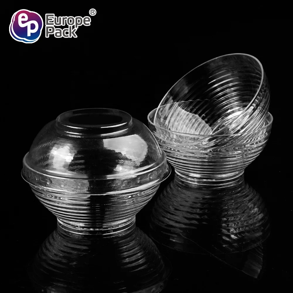 Eco-friendly food grade 90ml disposable plastic sugar bowl with lid