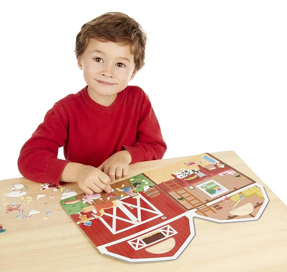 Custom Creative Reusable Puffy Sticker Activity Books Gift Customized Printing Sticker Book for kids