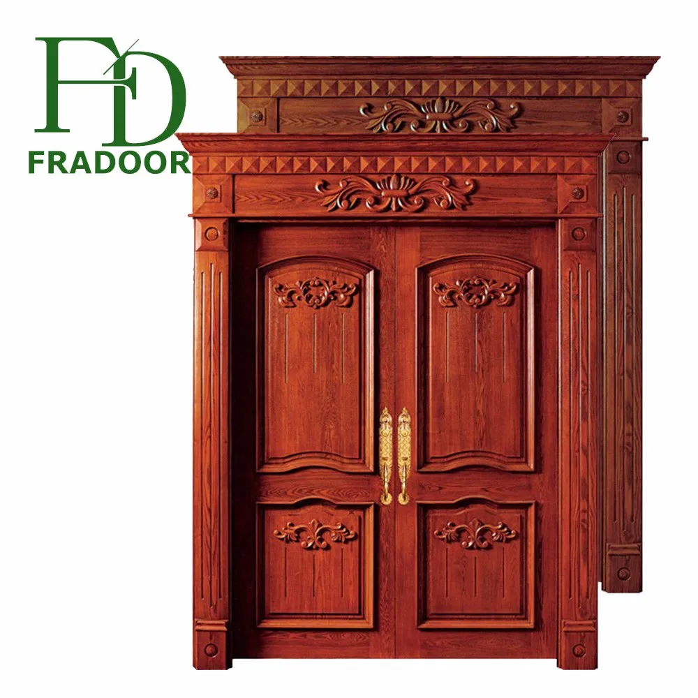 Double Luxury Royal Antique Solid Wood Italian Home Entry Doors