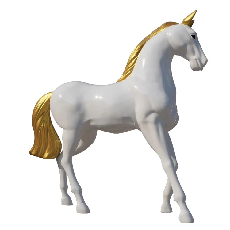 hot sale fibreglass animals sculptures life size horse mannequin manikin statues for sale