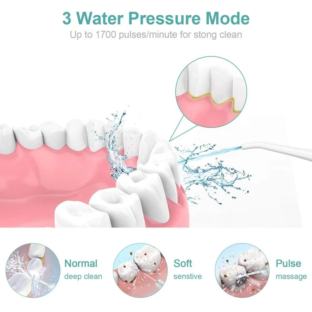 
2 IN 1 Dental Floss Dental Oral Irrigator With 800ML Water Tank Family Use Water Flosser 