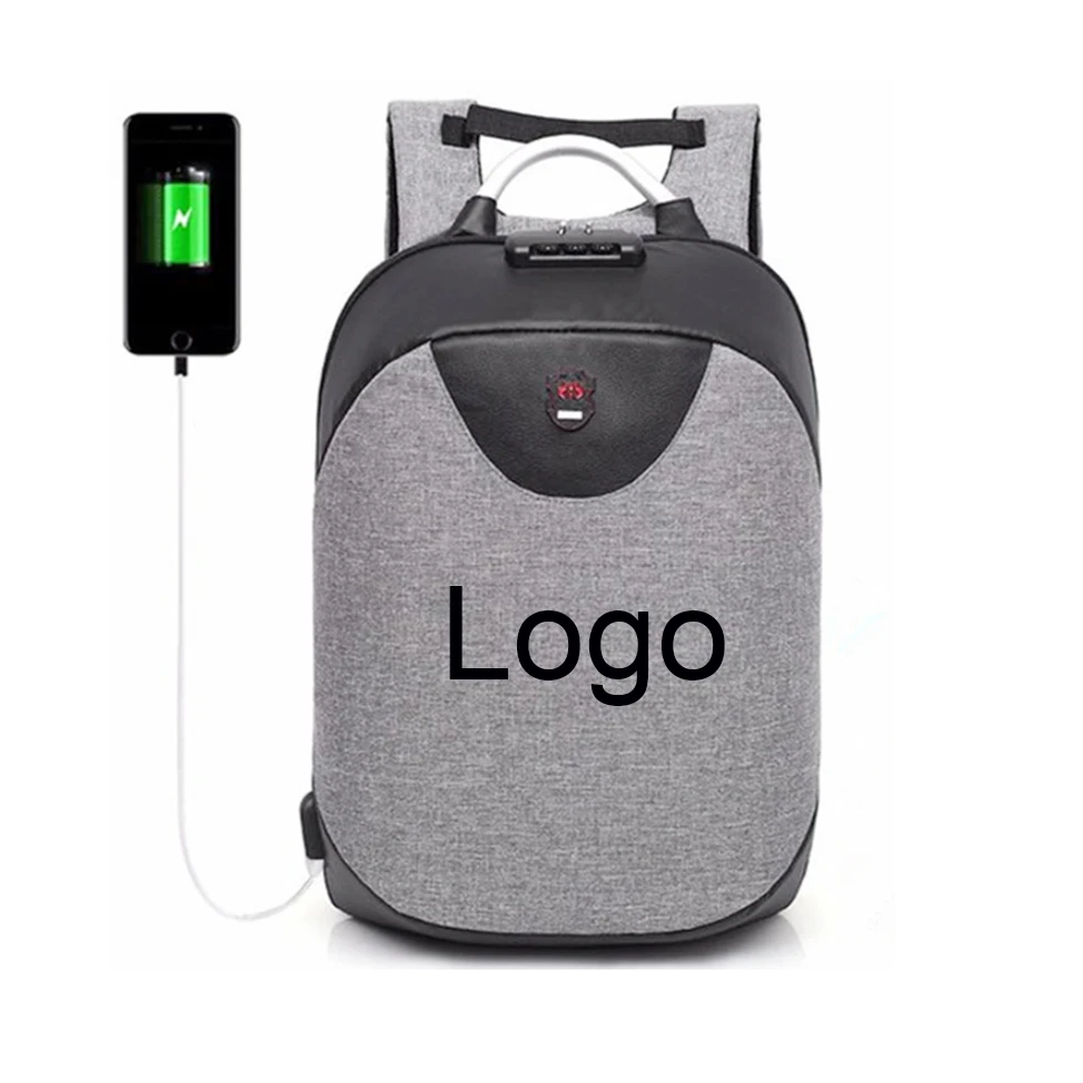 Students Travel Cheap Waterproof Antitheft Laptop Backpack With USB Port