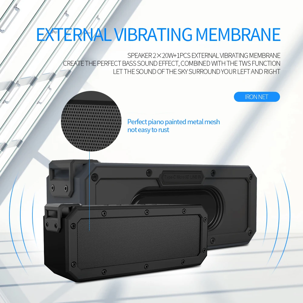 Amazing Pure Sound Waterproof wireless Wireless Speaker with DSP