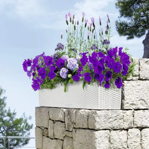 Handmade pot planter cheap bulk plastic rattan unique outdoor large flower pots plant pots