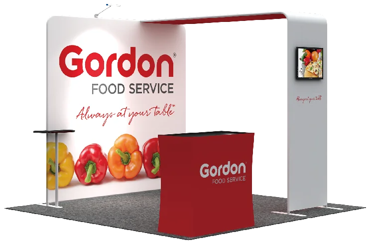 Trade show portable 6x3 exhibition booth display backdrop stand