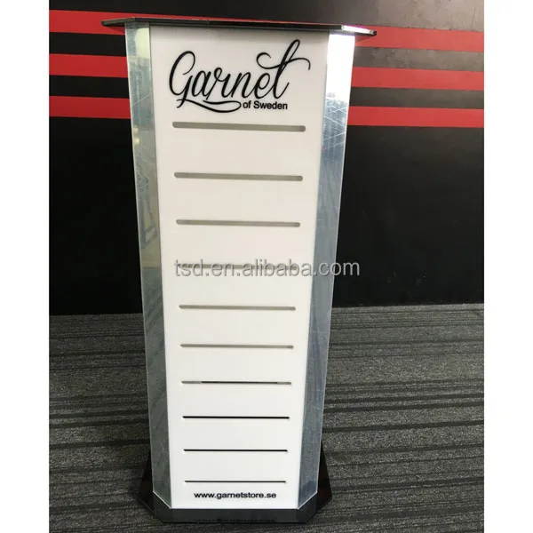 retail shop acrylic counter top rotating  jewelry product display stand,boutique store display racks for necklaces