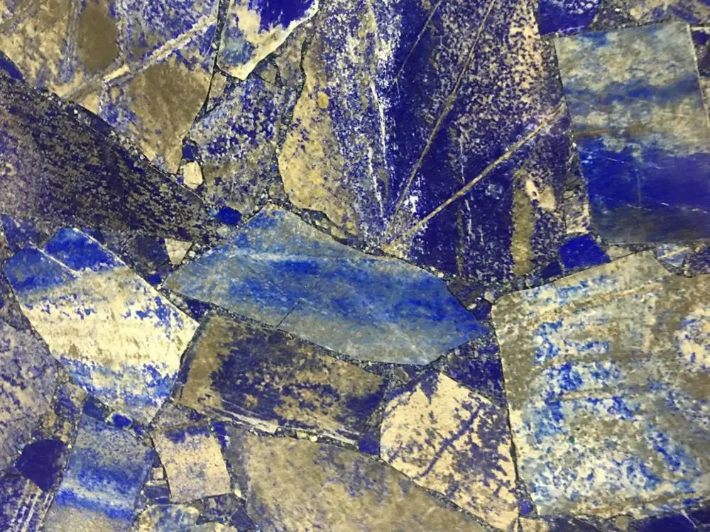 Artificial Lapis Lazuli Slab Union Stone Kitchen Countertop Price Polished Modern Square Graphic Design Hotel Blue