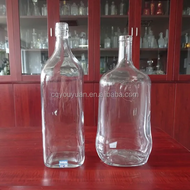 Vodka wine packaging hand blown 3 liter giant glass bottles