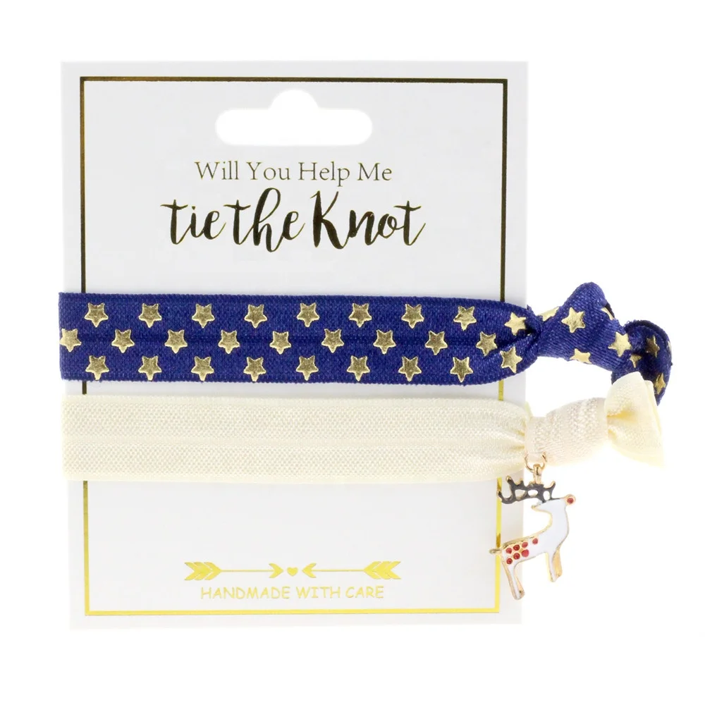 Оптовая продажа Экологически чистая детская эластичная лента из полиэстера с золотым принтом