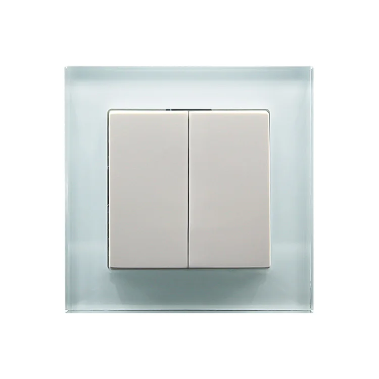 Стекло переключатель двойной 2 gang 2way 16a ac Настенные переключатели ЕС стандартный розетки