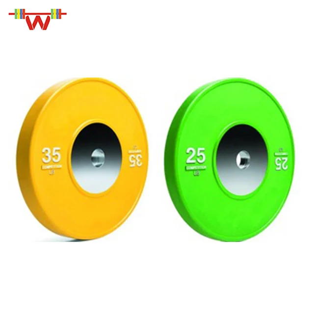 Hot selling durable rubber bumper plate competition barbell weight lifting plates